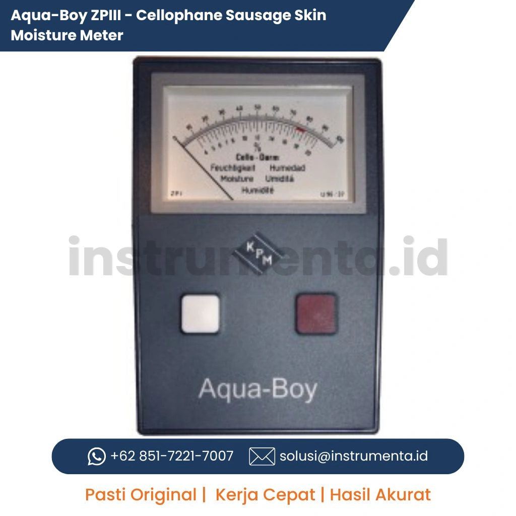 Supplier Aqua-Boy ZPIII Sausage Skin Moisture Meter Alat Ukur Kadar Air Cellophane Casing High Moisture Industrial